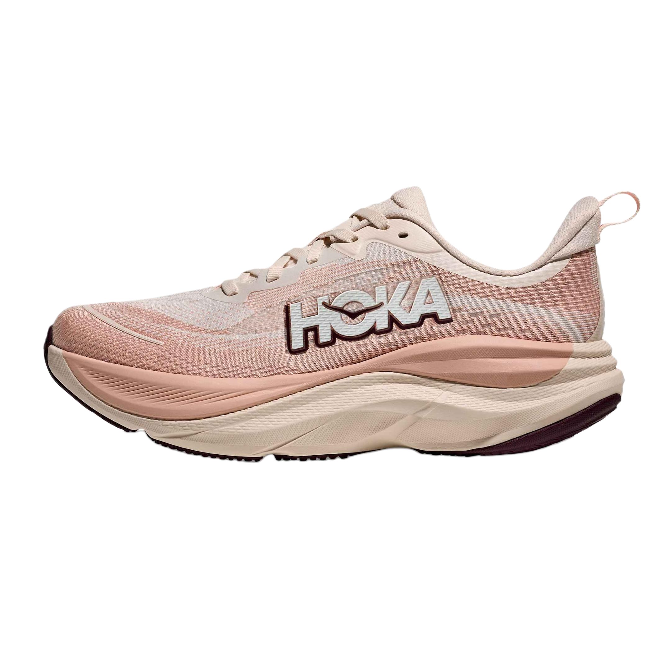 

HOKA One One Skyflow Широкие Удобные Прочные Поддерживающие Светоотражающие Кроссовки для Бега Женские Кроссовки Розовый Бежевый 1155113-RRMR 36.5