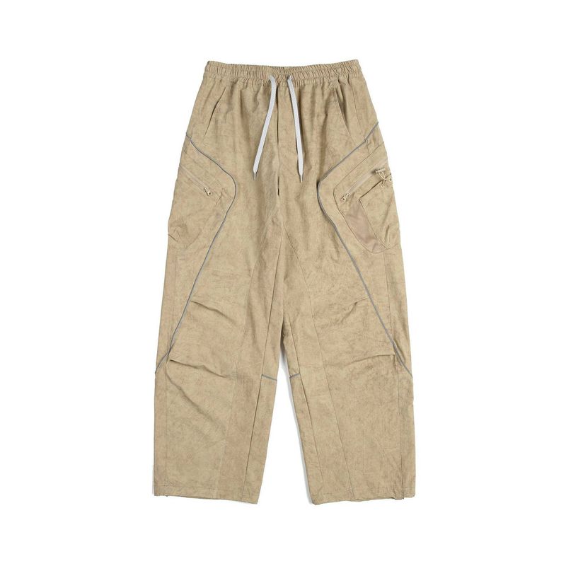 American-Style Street Waterproof Multi-Pocket Mud-Dyed Cargo Pants for Men and Women, 2025 Autumn Trendy Brand Loose Casual Straight-Leg Pants