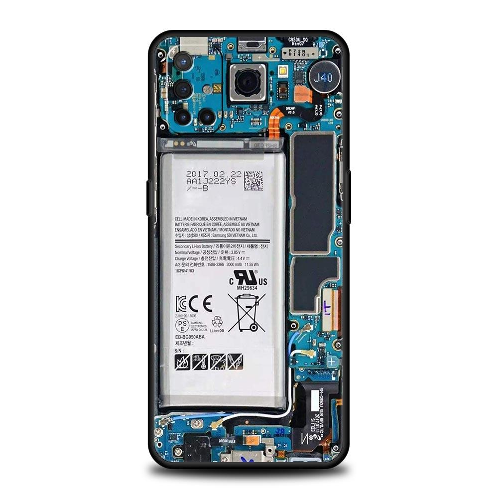 Handyhülle für OnePlus 13R, 13, 12, 10T, 11, R10, Nord, N100, N200, N10, 9, 9R, CE 2, 3, Z Pro Lite, weiche TPU-Abdeckung mit Platinenmuster