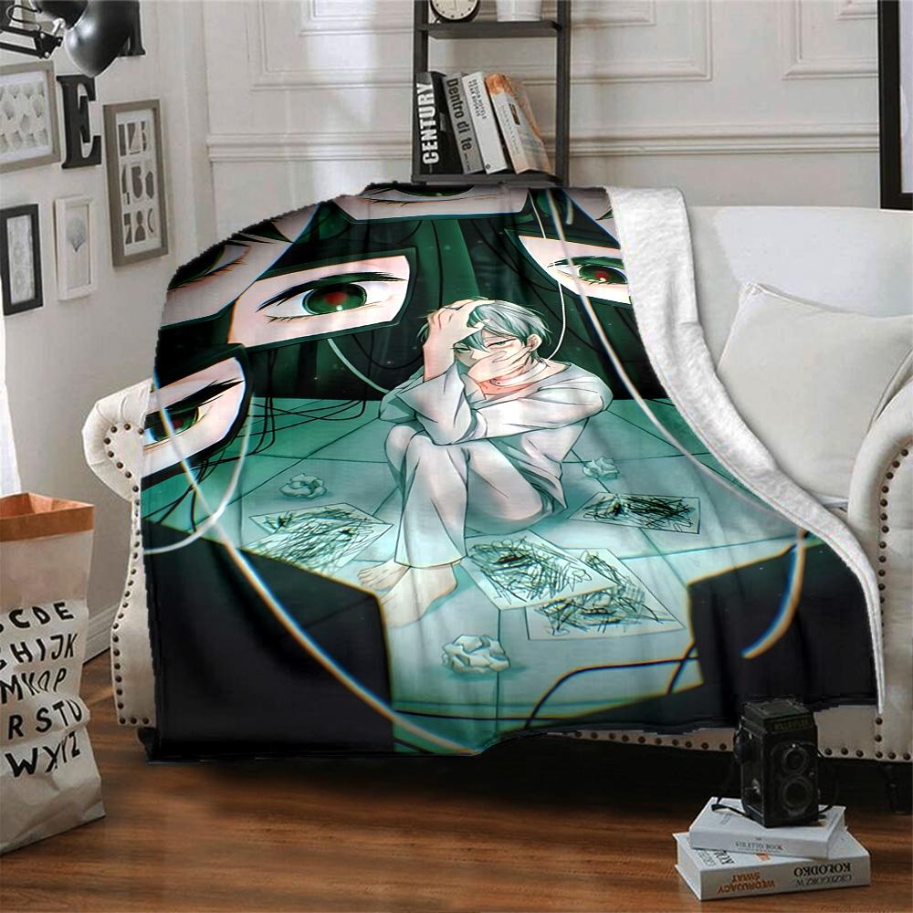 1pc Fantasy Anime Characters Flannel Blanket for Super Soft Cute Comfort Blanket for Travel Bedding Couch Sofa Blanket Y7309