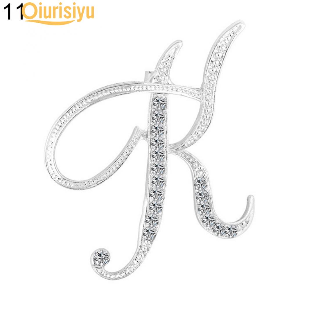 

1 шт. брошь со стразами и английскими буквами алфавита AZ, украшение на булавке K