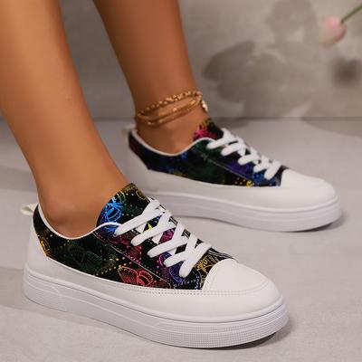 Chaussures de mode pour femmes Baskets 2024 Automne à lacets Respirantes Chaussures vulcanisées pour femmes Extérieur Grande taille 42 Ballerines Marche Chaussures pour femmes