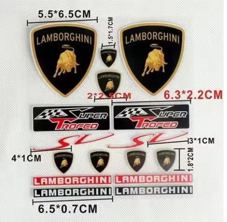 

3D sticker For Lamborghini Urus Huracan Aventador Premium Car Emblem Decorative Stickers Logo reflective Car-Sticker Accessory