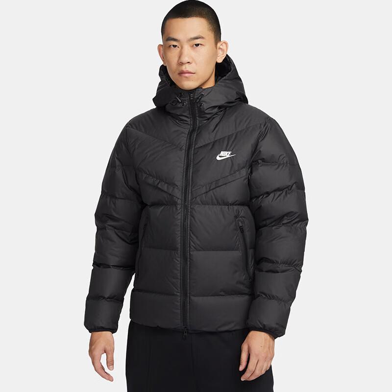 NIKE Men's Winter Short Hooded down Jacket Sports Windproof Coat