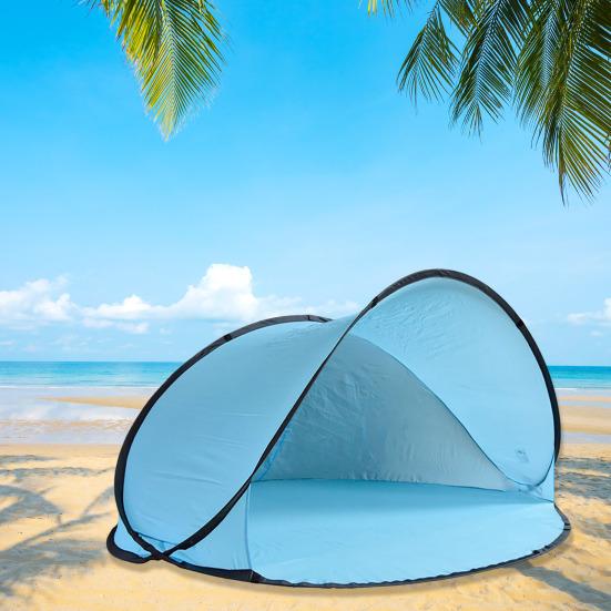 Beach Pop-Up Tent Sun Shelter with Carry Bag Rope Stakes Easy Setup 2-3 Person Sunshade Tent Portable Folding Outdoor UV Protection Tent