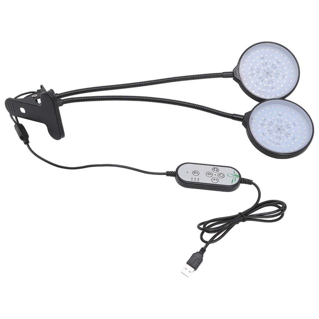 30W Double Head LED Plant Growing Lights Clip On 5 Level Brightness Grow Lamp for Indoor Plants
