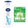 Vaseline Gentle Body Lotion & Mentholatum Lip Balm Set