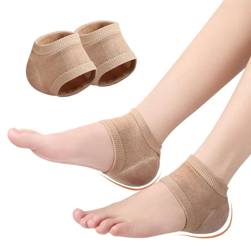 Silicone Protector Sleeve Heel Pads Heel Cups Plantar Fasciitis Support Feet Care Skin Repair Cushion Half-yard Gel Heel