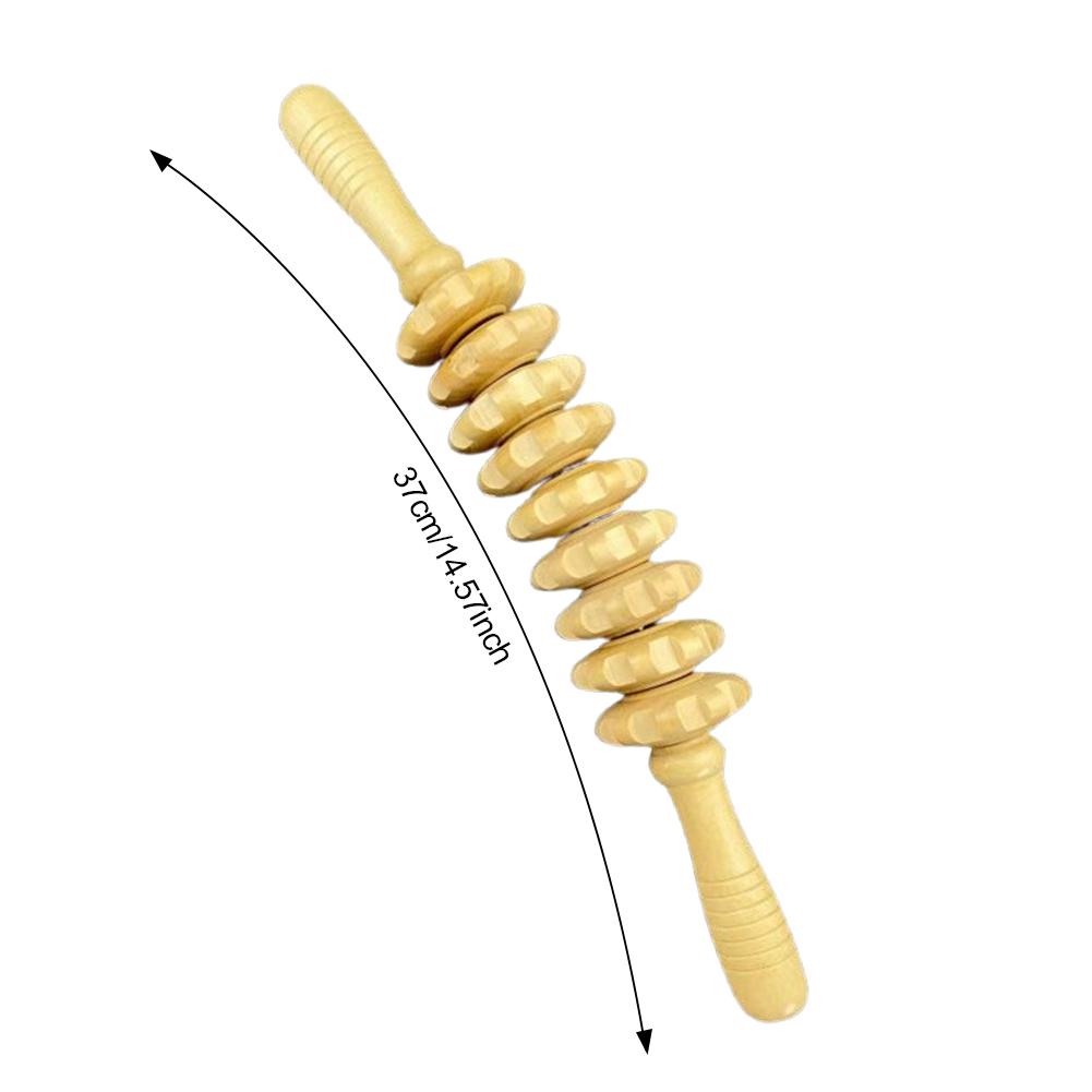 9/12 Rollen Holz-Bauchmassagegerät, Hand-Roller-Stick, Triggerpunkt, manuelle Massagewerkzeuge aus Holz zur Linderung von Cellulite-Körpermuskelschmerzen