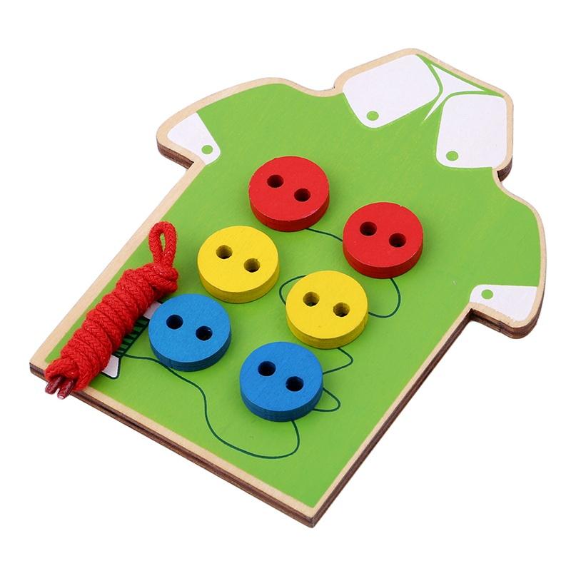 Buy Fashion Household Kids Montessori Beads Lacing Board Wooden Toys ...