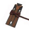 Men Kids Yellow Khaki Brown Suspender Bowtie Set Elastic Adjustable Y-Back Braces Straps Daily Father-Child Braces Accessory