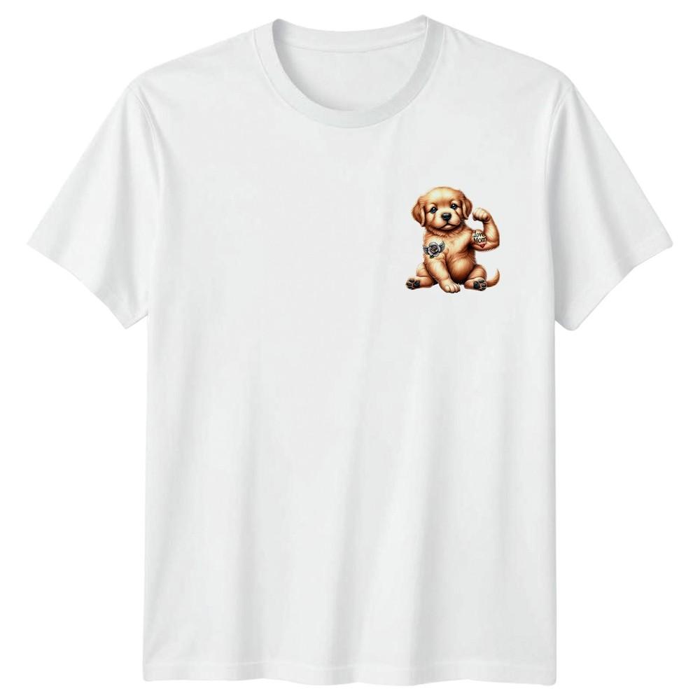 Love Mom Golden Retriever Dogs Animals Unisexs Unisexs Graphic Tee T Shirt S