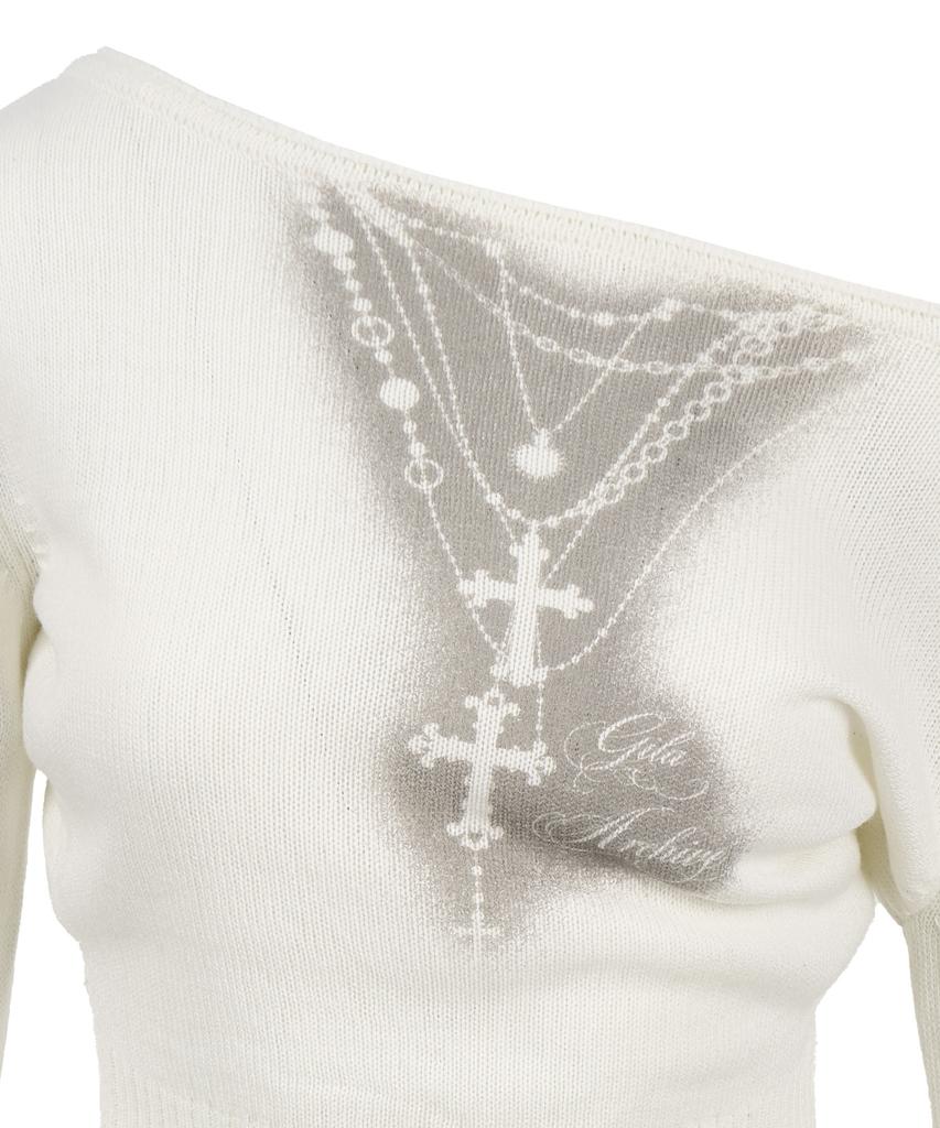 GILAARCHIVE Necklace Off Shoulder Knit_Ivory