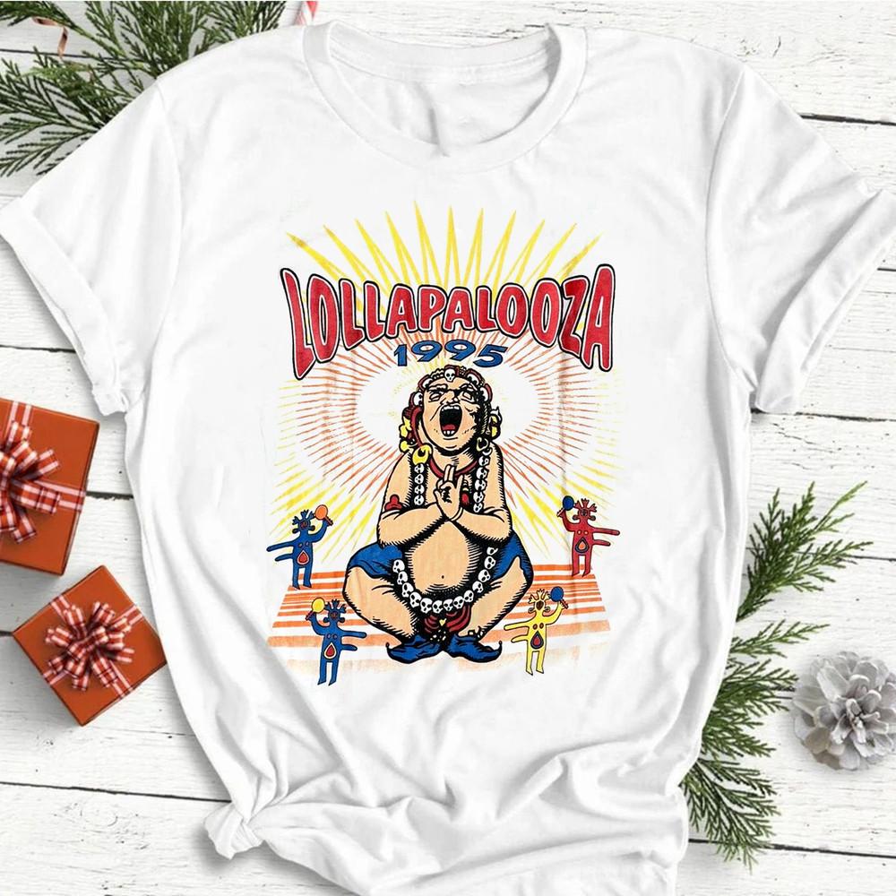 Vintage Lollapalooza BuddhaOne Sides Gift thank you White Shirt E1139 Unisex T-Shirt S