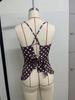 Women's European & American Spicy Girl Polka Dot Camisole with Tummy Coverage and Butterfly Knot Back