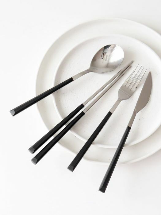 kamomekitchen Шармант Столовые приборы Черные Tea fork