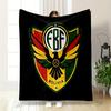 Eagle Emblem with Bolivia Flag Theme Printed Flannel Blanket for Bedroom, Living Room, Sofa, and Nap