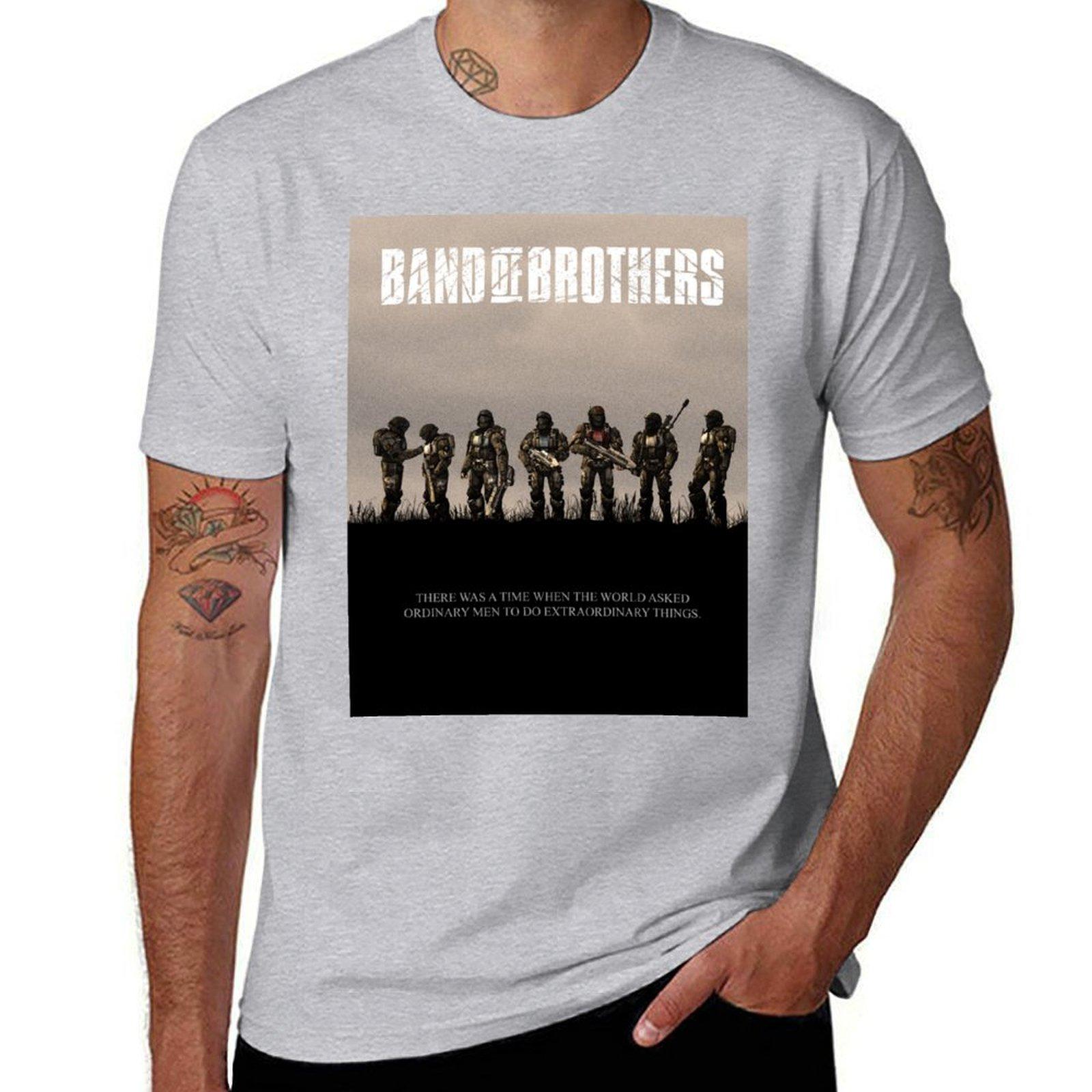 ODST Band of Brothers Tshirt blanks anime clothes mens graphic tshirts anime S