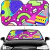 Memphis Design Sun Visor Car Windshield Sun Shade UV Protection Heat Insulation Cover Universal  Sun Protector