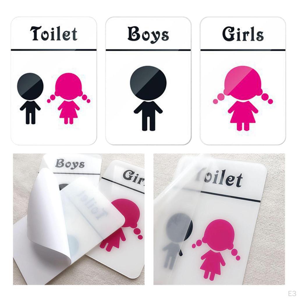 Toalettskilt for barn Baderomslogoer Dekor Skiltplate Restaurant Akryl Mann Kvinne 15×10cm