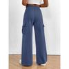 2025 Fashion Loose Casual Wide-leg Women Long Pants Drawstring Solid Color Pockets Sweatpants Office Autumn Wintercasual Jogging Pants Simple Trousers