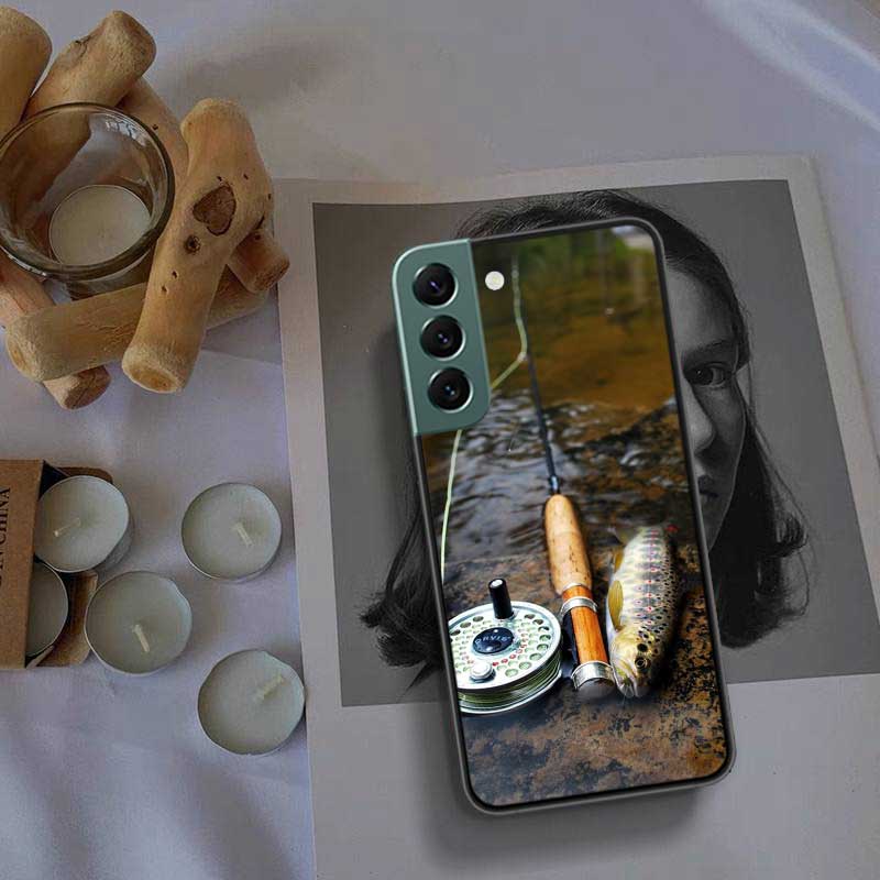Brown Trout Fly Fishing Phone For Samsung Galaxy S24 S22 Ultra S21 Plus S20 S23 FE Case S10 S10E S9 S8 S7 Edge Cover Silicone So