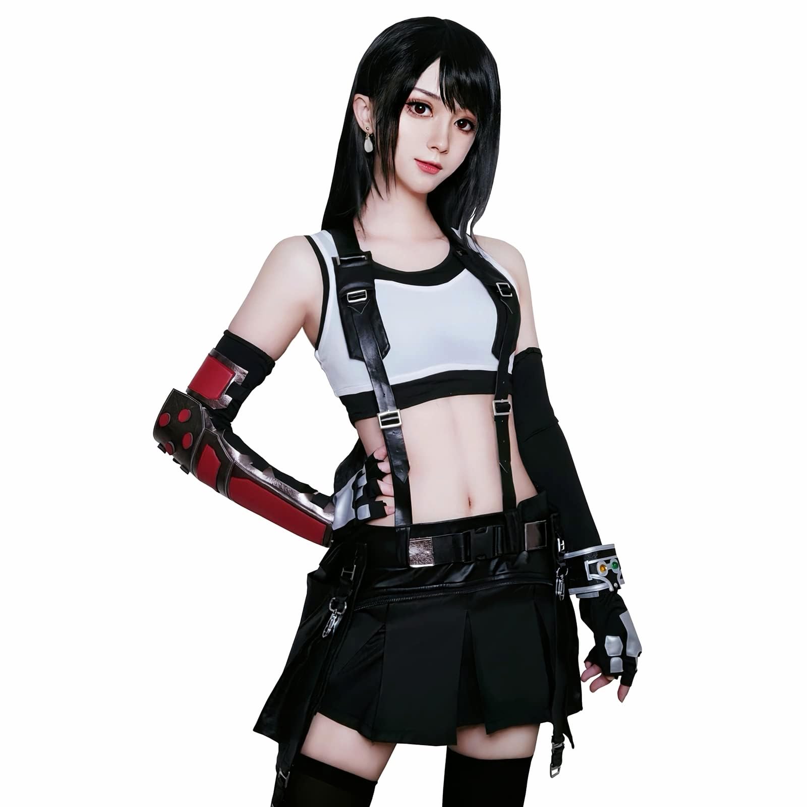 

Tifa Cosplay Fighting Clothes FF7 Cosplay Costume Event Costume Tifa with all Accessories Costume GC760A Fighting [NSPSTT] (Tifa Clothes, LL)