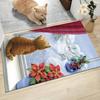 Cat Snowy Scene Carpet Rug Soft Washable Anti Slip Home Living Room Sofa Mats Personalized Christmas Rug