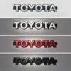 Pentru 38x6.5x1.5cm Emblema Grilă cu Litere Toyota Stil Retro | Insignă Frontală Reflectorizantă pentru Highlander, RAV4, Venza, Corolla Cross,