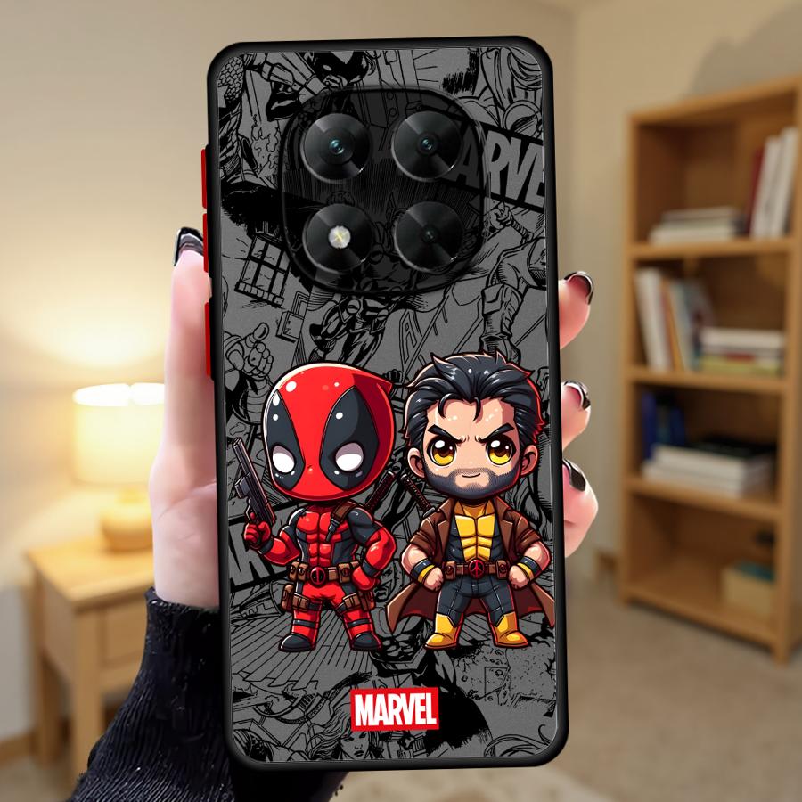 Funda Phone Cover Case for Xiaomi Redmi Note 14 12 A4 10 13 Pro Plus 9S 11 13C 14C Marvel Deadpool Wolverine Love