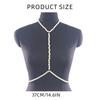 Luxurious Chest Chain for Women Artificial Pearls Choker Chain Necklace Body Chain Night Club Body Jewelry for Formal