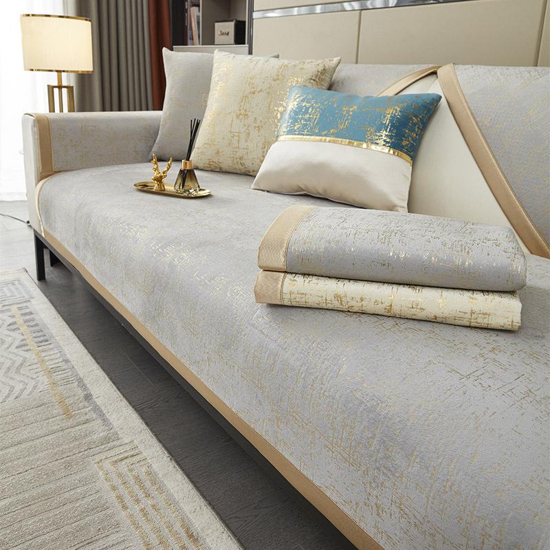 

Красный синельный чехол для дивана с широкими полями, современная противоскользящая комбинированная диванная подушка для гостиной, полное покрытие, защита от пыли для мебели 70x70cm 1pcs