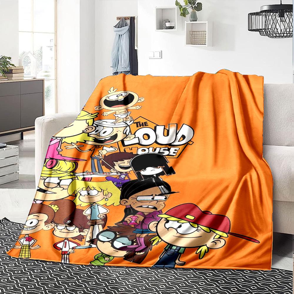 The Loud House Print Flannel Blanket High Quality Warm Comfortable Cover for All Seasons Perfect for Gifts Home Decor