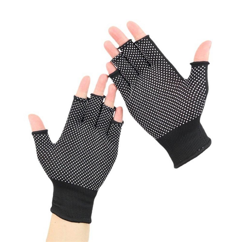 Thin Gloves Women's Summer Sun Protection, Tea Picking, Labor Insurance Dispensing, Non-slip Two and a Half Fingers Outdoor