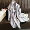 Plain Solid Basic Design 100% Silk Feeling Scarf for Women 180x90cm Shawl Wrap Luxury Female Hijab Headband Foulard Beach Stoles