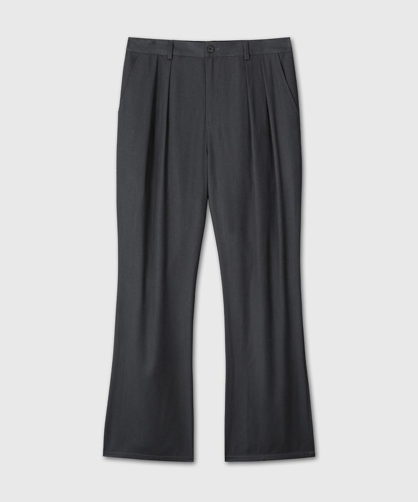 Daibeuin Button Pleated Trousers (Charcoal)