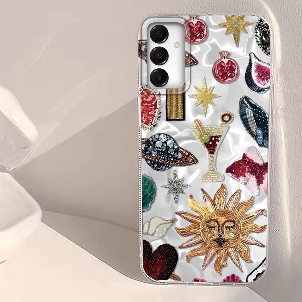 Summer Fruit Sun Face Women Phone Case for Samsung Galaxy A55 A07 A17 A56 A36 A26 A16 A53 A06 A14 A24 A34 A54 A15 A25 A35 Cover