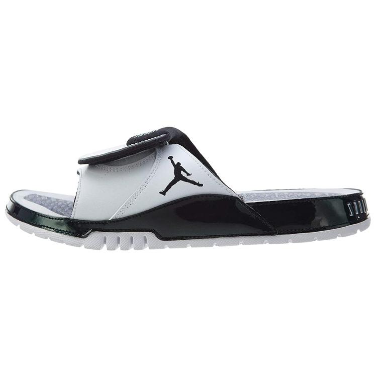 

Новые шлепанцы Jordan Hydro11 с резиновой подошвой, устойчивые к истиранию, мужские, черно-белые aa1336-117 42.5