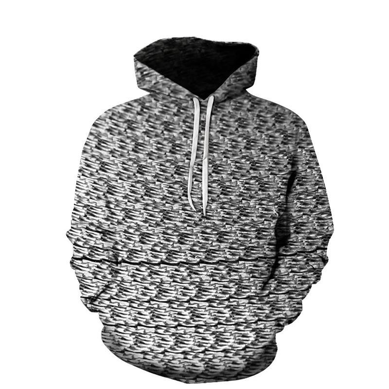 3D Printed Hoodie Men's Creative Building Block Series Men's Hoodie New Fashion Casual Popular Men's Oversized Long Sleeved Tops