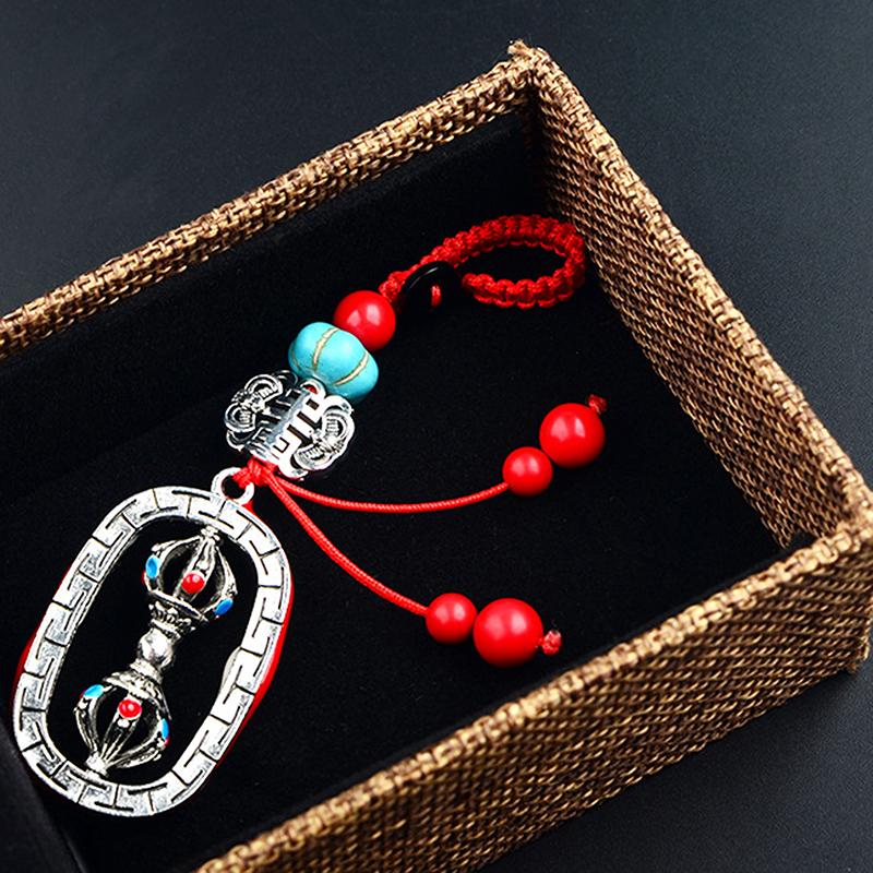 Přívěsek na klíče Tibetský šestiznakový mantra Modlitební kolo Buddhistické šperky