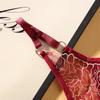 Sexy Low-Waist Rose Textured Thong with Adjustable Straps - Women's Plus Size Lingerie