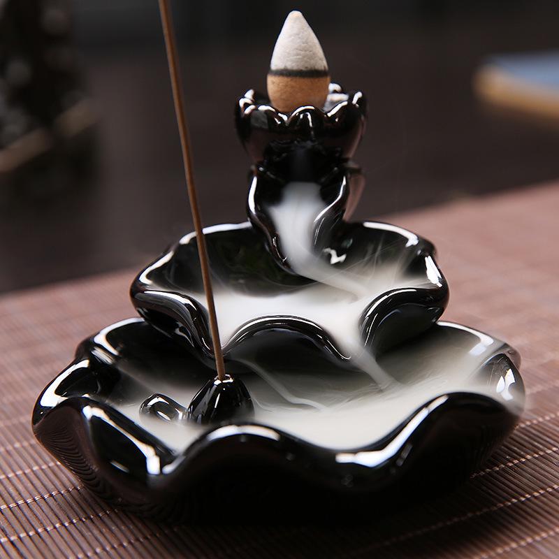 Buddha Hand Ceramic Backflow Incense Burner Aromatherapy Ornament