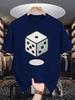 Bright Red Tee Cartoon White Dice Graphic Unisexs Short Sleeve T Shirt Crew Neck Game EleUnisext Casual Daily Soft Comfort Top