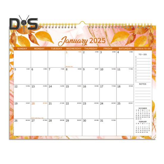 

Настенный календарь 2025 года, ежемесячный ежедневник, 12-месячный органайзер для расписания, настенное украшение для домашнего офиса F