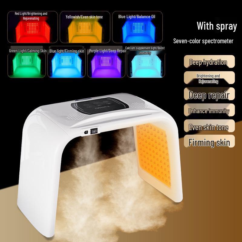 

Фотонный спрей-аппарат: Маска с красным и синим светом для омоложения кожи - Салонный спектрометрический инструмент. AU Plug