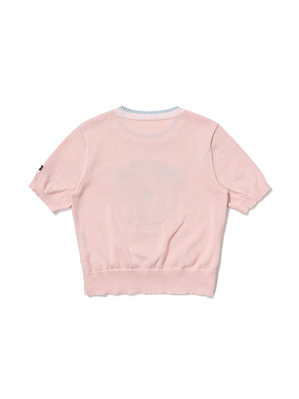 BBC EARTH W Artwork Short Sleeve Sweater_Light Pink