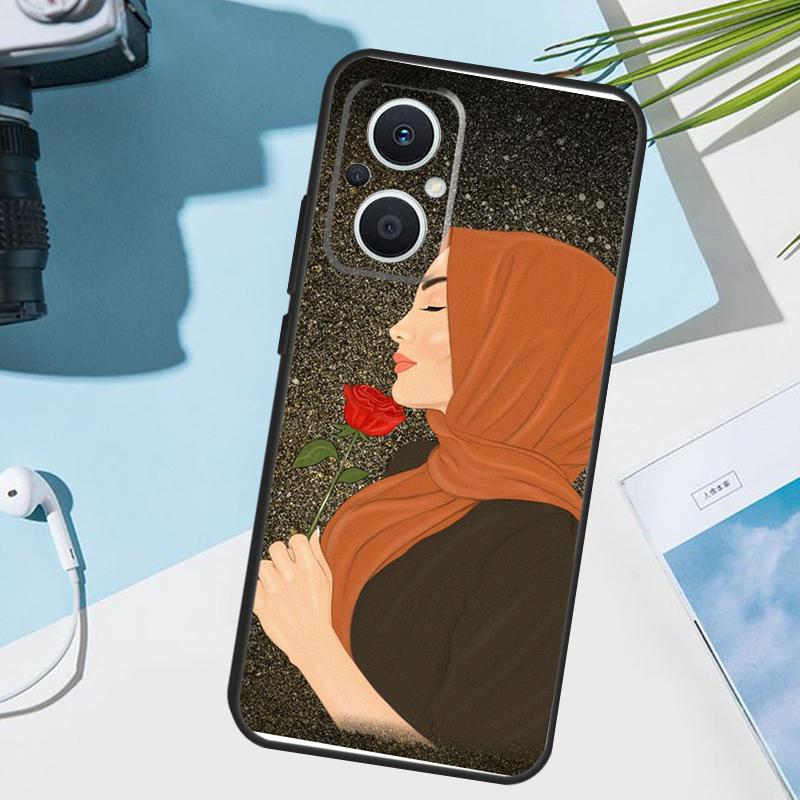 Muslim Islamic Arabic Hijab Girl Cover For OPPO Reno 14 F 13F 12F 11F 10 11 12 13 Pro 7 8 Lite OPPO Find X9 X5 X6 X8 Pro Case