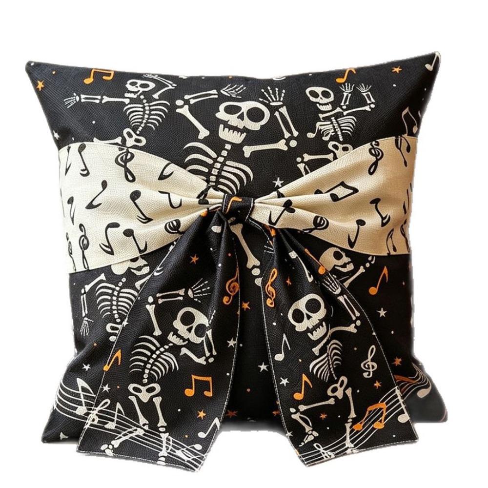 Hidden Zipper Halloween Cushion Cover 2D Printing Square Cushion Shell  Couch Pillow