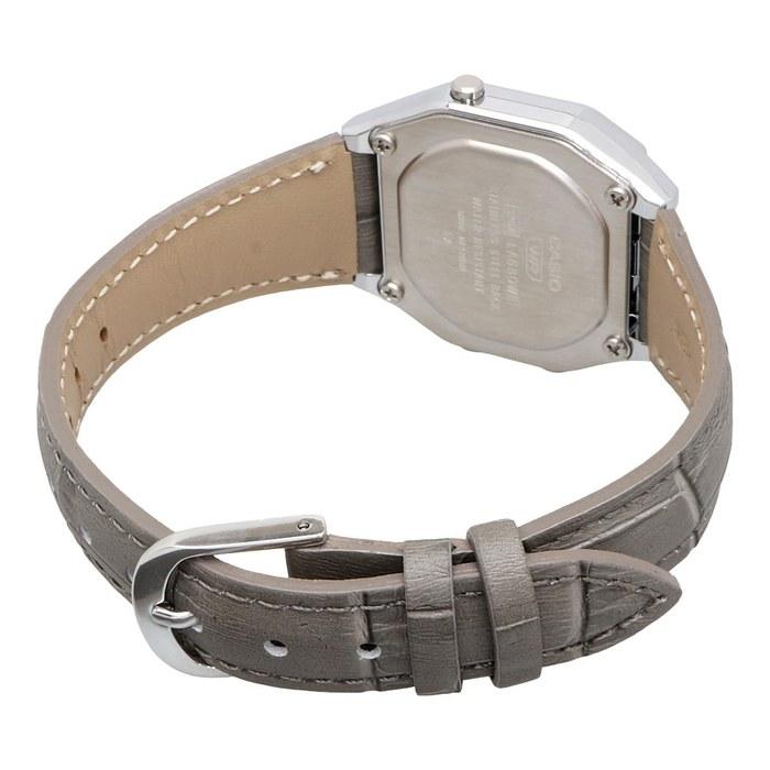 [Casio] LA680WEL-8A2 Digital Watch - Silver & Gray Leather Band