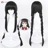Anime Wigs Akemi Homura Cosplay Wig 90cm Long Black Twisted Braid Hair Halloween Women Party Wigs + Wig Cap